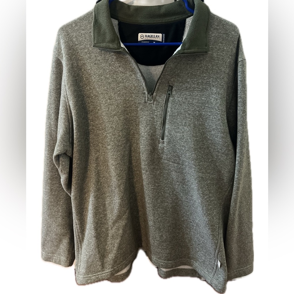 Magellan Outdoors | Men's Green Pullover (Classic Fit & Moisture-Wicking)